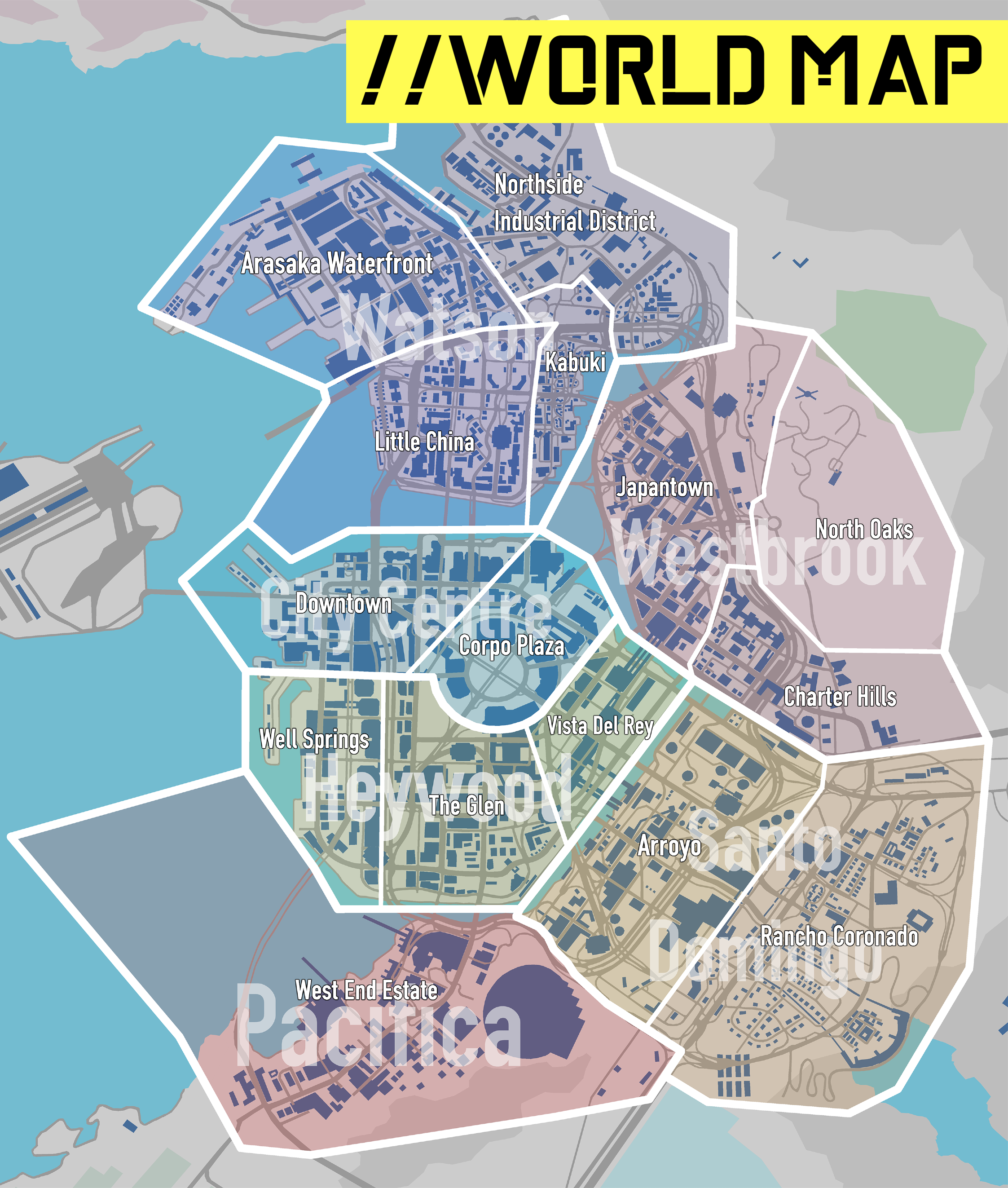 карта мира cyberpunk 2020 фото 89